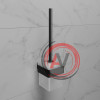 Ёршик для унитаза Lemark SMOOTH LINE с держателем, графит